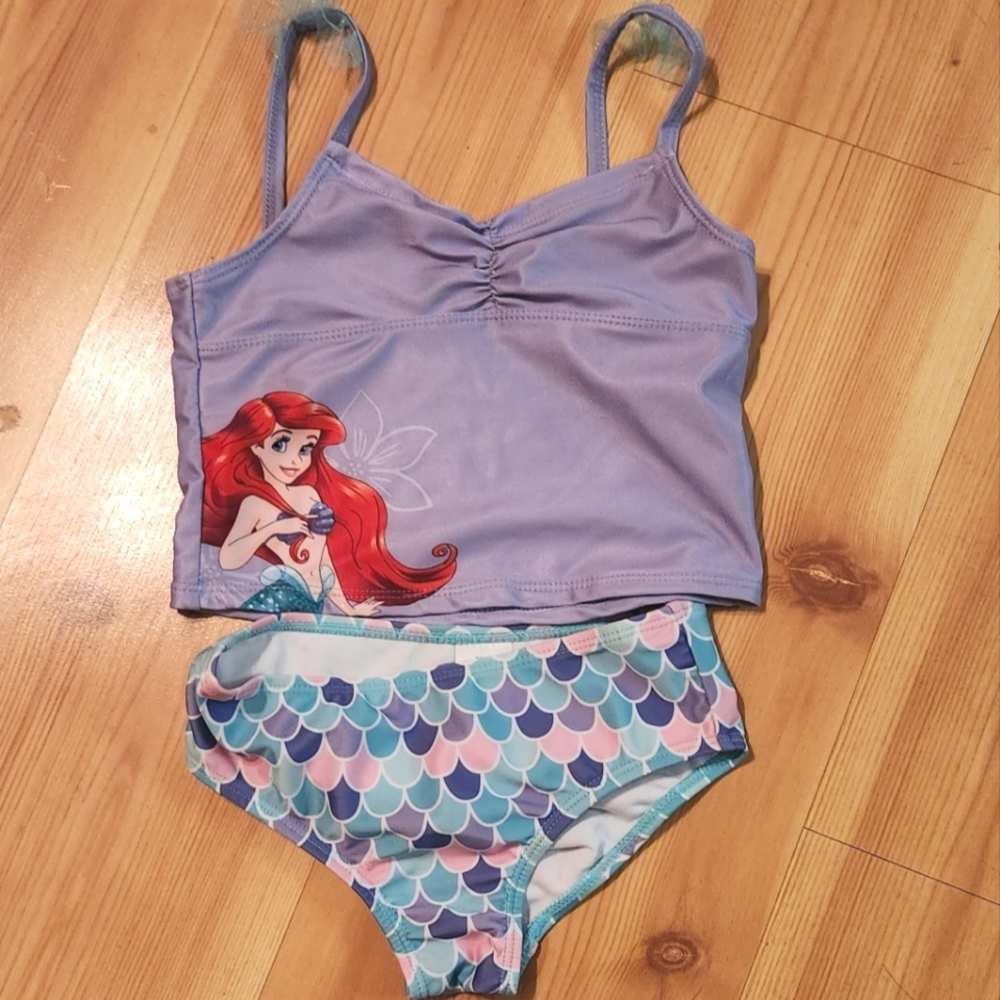 Girls Disney Princess 2 Pc.Set The Little Mermaid Ariel Swim Suit